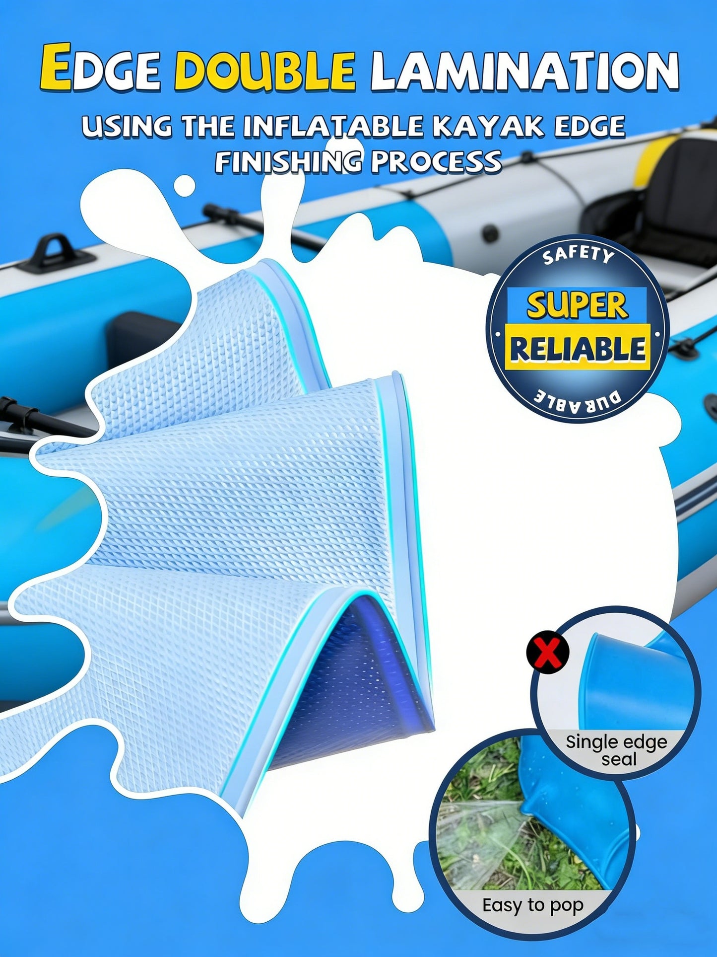 Jasonwell Non-Slip Splash Pad for Kids & Dogs - 67" Thickened Sprinkler Pool, Fun Outdoor Water Toy for Children & Pets, Blue