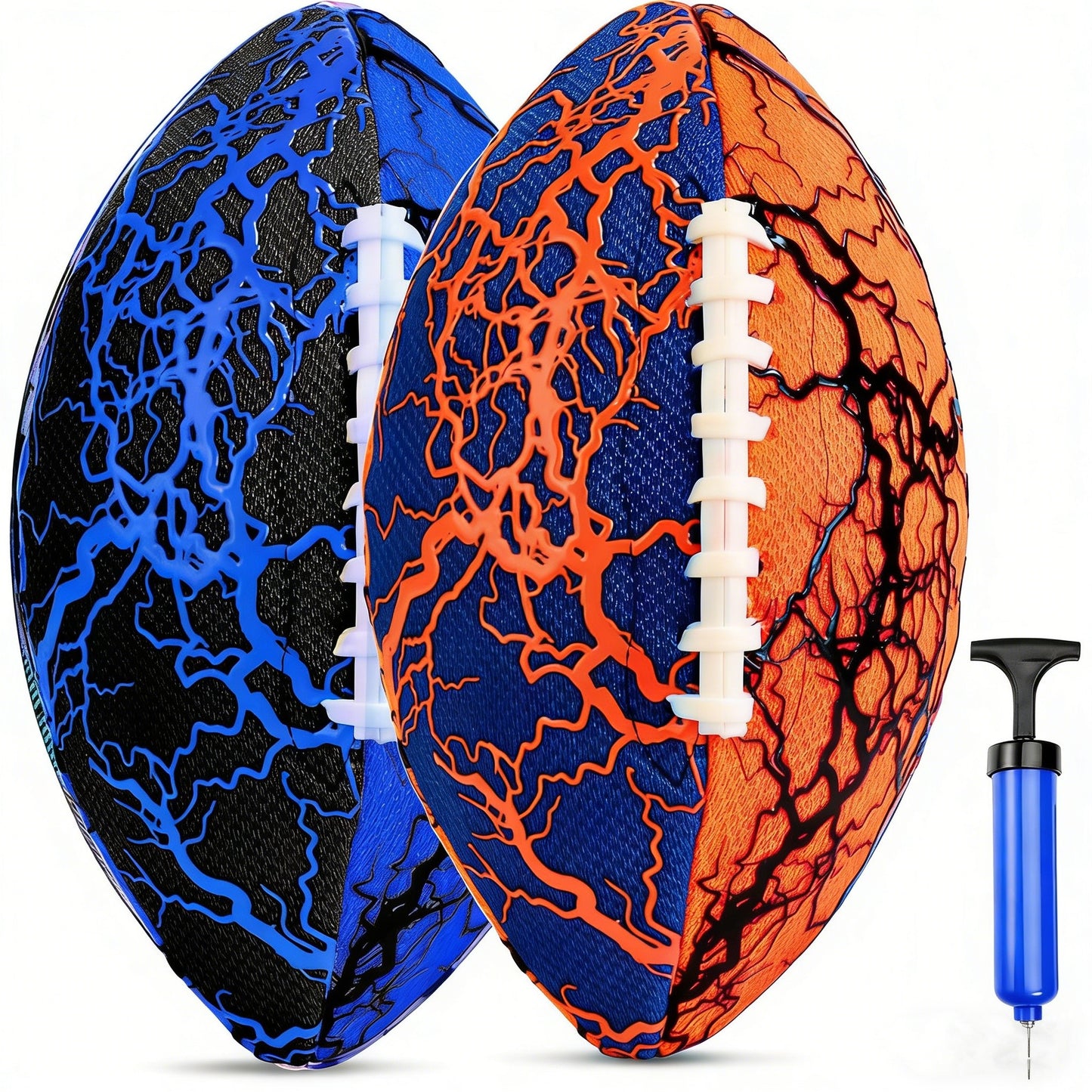 Jasonwell 2-Pack Waterproof Pool Footballs - Durable with Strong Grip for Beach, Lake & Backyard Fun – Great for All Ages!