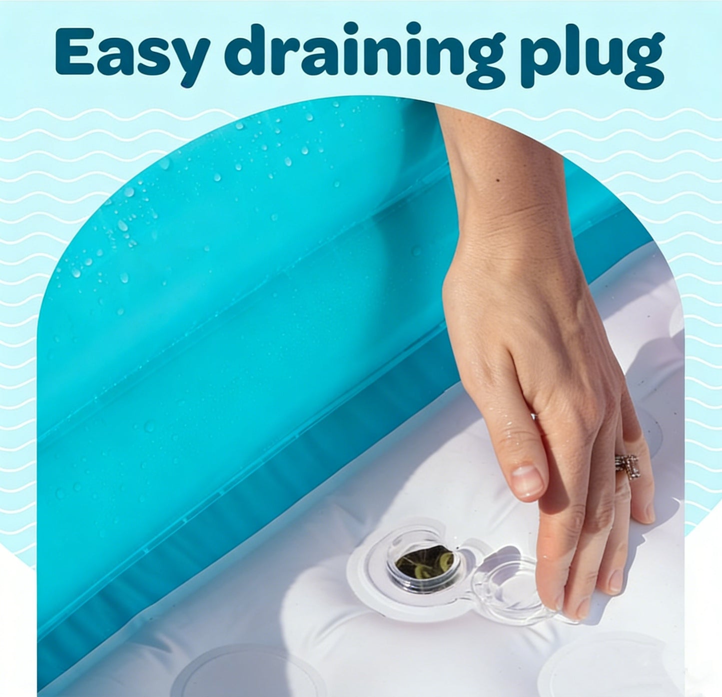 HeyGo 45" x 35" x 14" Inflatable 2-Ring Pool with Orca Print – Durable PVC Kiddie Pool for Kids, Toddlers & Adults, Backyard Fun