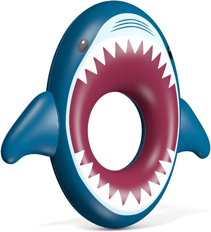 Jasonwell Inflatable Shark Pool Float - Large Ride-On Summer Tube for Water Fun at Beach & Pool Parties - Great for Kids & Adults!