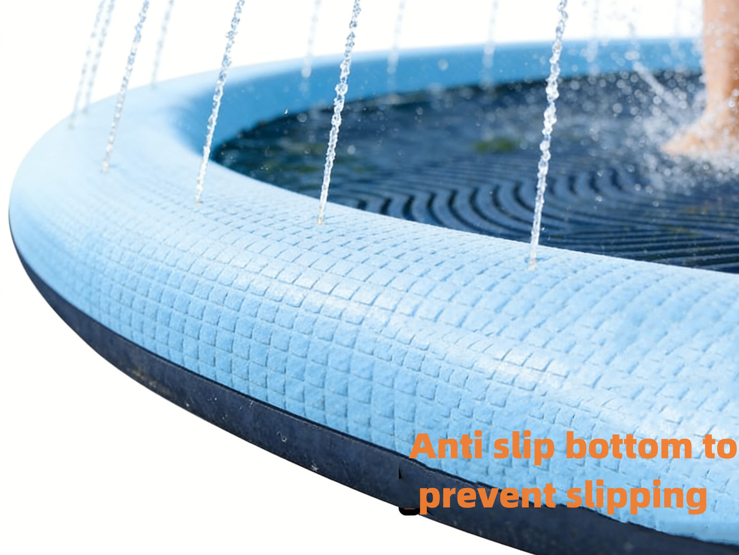 Jasonwell Non-Slip Splash Pad for Kids & Dogs - 67" Thickened Sprinkler Pool, Fun Outdoor Water Toy for Children & Pets, Blue