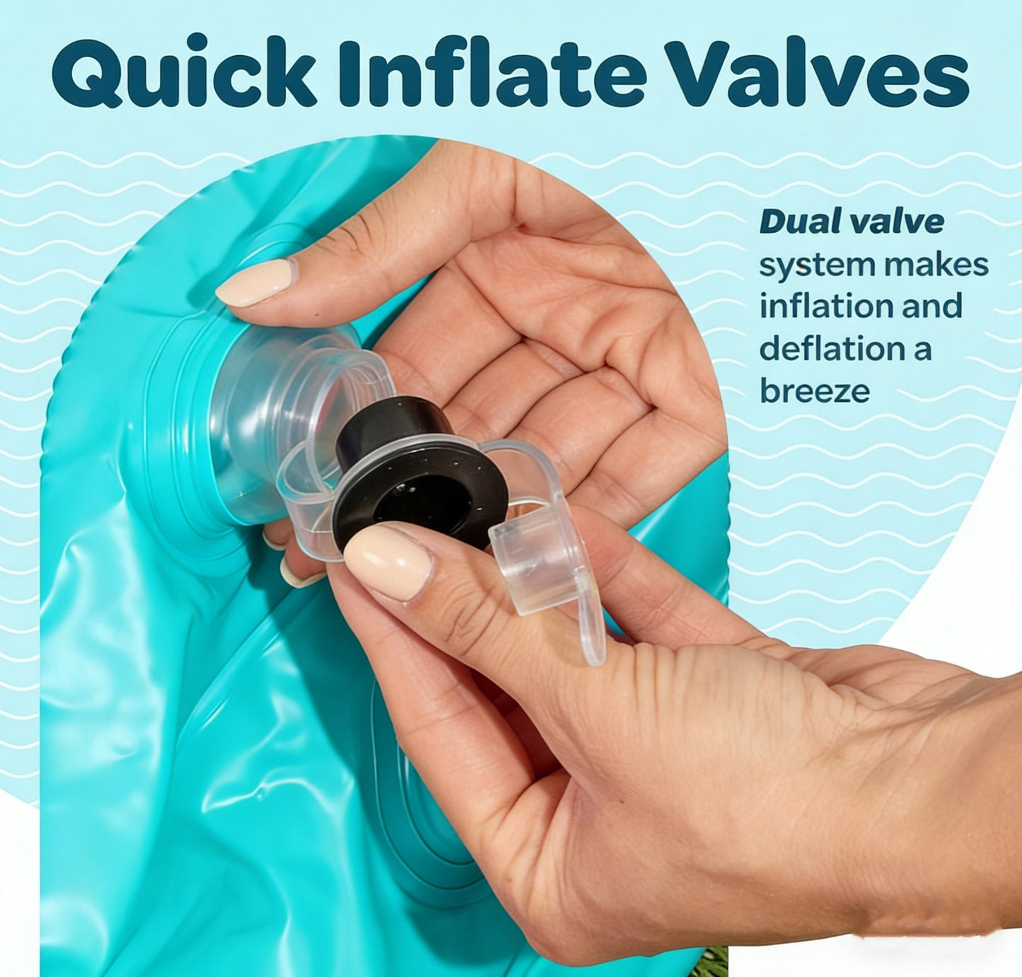 HeyGo 45" x 35" x 14" Inflatable 2-Ring Pool with Orca Print – Durable PVC Kiddie Pool for Kids, Toddlers & Adults, Backyard Fun