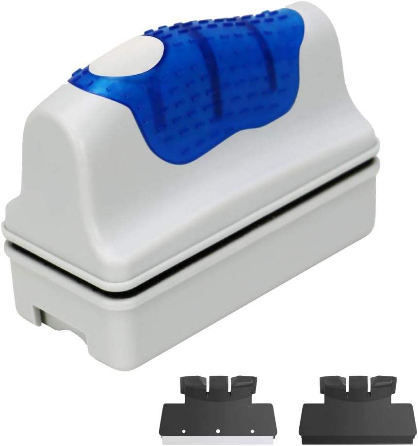 Jasonwell Magnetic Aquarium Glass Cleaner – Floating Algae Scrubber Fish Tank Brush (Small Size)