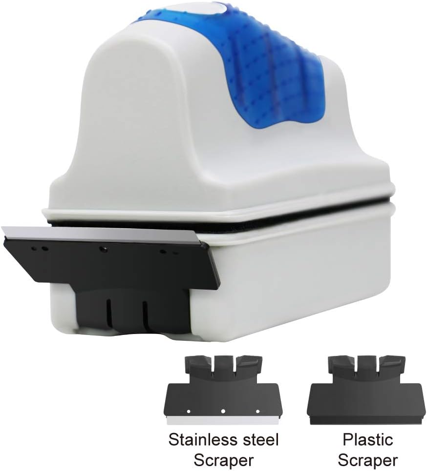Jasonwell Magnetic Aquarium Glass Cleaner – Floating Algae Scrubber Fish Tank Brush (Small Size)