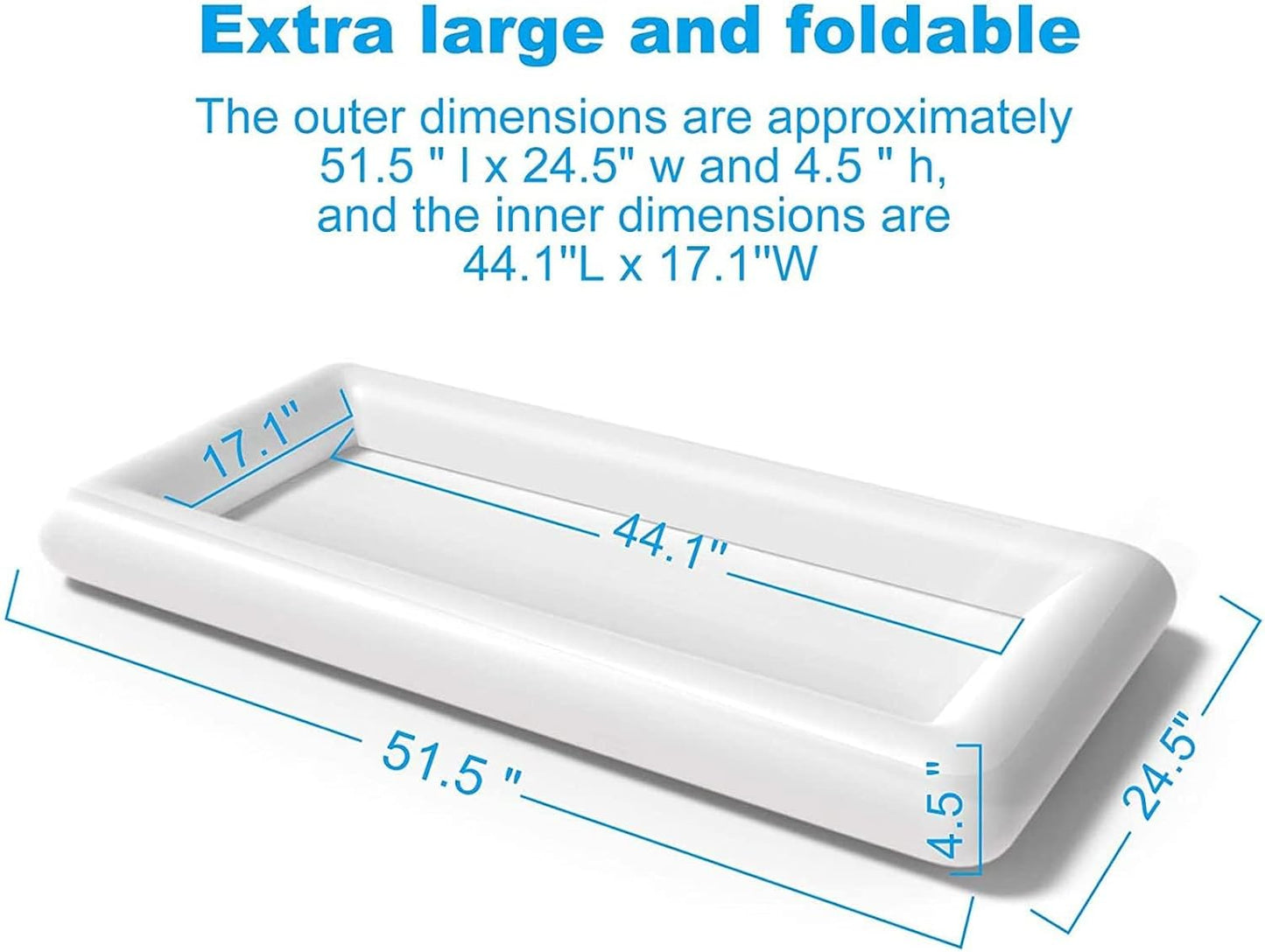 Jasonwell Giant Inflatable Serving Bar with Drain Plug | Portable Ice Buffet & Salad Cooler for Parties, BBQ, Pool & Beach