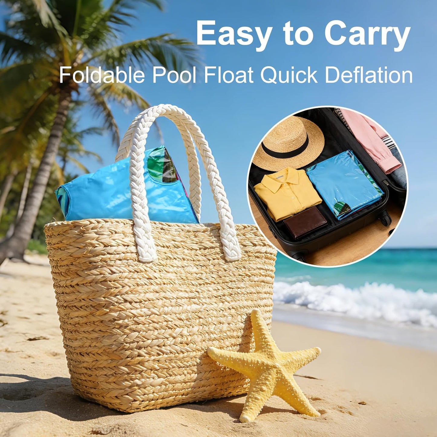 HeyGo 2-Pack 21-Hole Inflatable Pool Floats (Blue & Green, 71x34 in) Adult Lounger Raft with Cup Holder for Lake & Beach