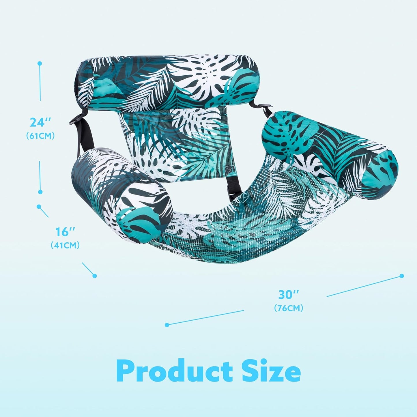 Jasonwell 2-Pack Inflatable Pool Floats for Adults, Floating Lounge Chairs, Heavy Duty Pool Noodles, 30”x16”x24”, Beach & Summer Fun