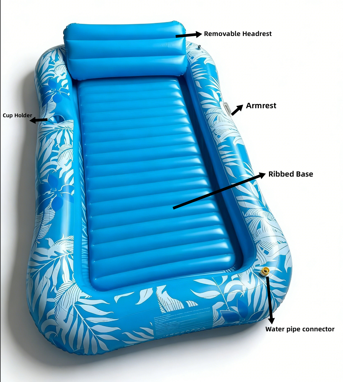 HeyGo 84x58in Maple Leaf Spray Pool & Lounge Chair, Inflatable Mat for Adults & Kids, Portable Outdoor Water Fun